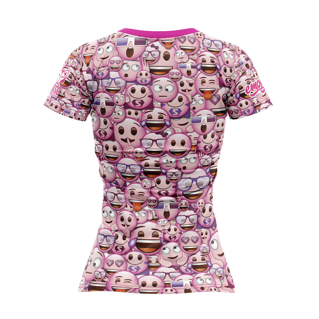 Camiseta manga corta mujer - Emoji Classic Pink