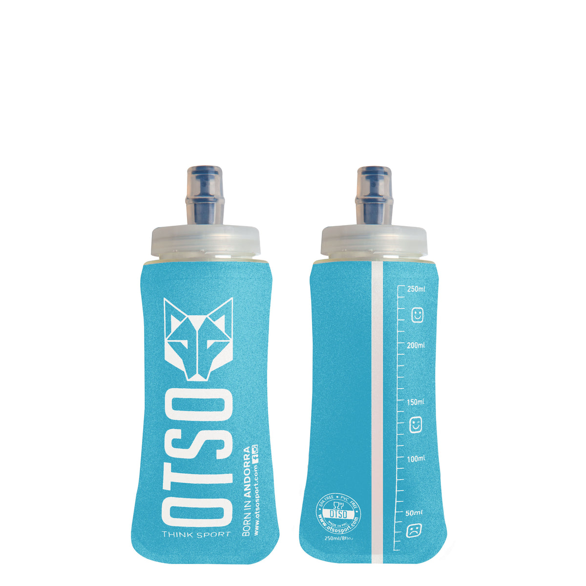 Bouteille souple 250ml Grand Bouchon - Light Blue
