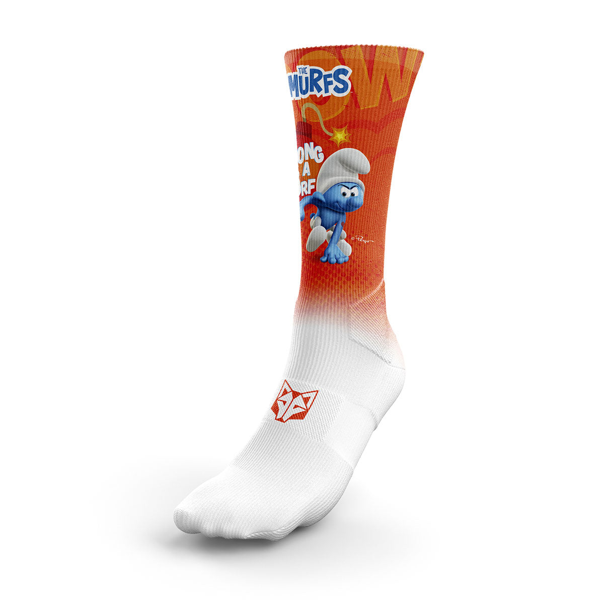 Funny Socks High Cut Smurfs Strong