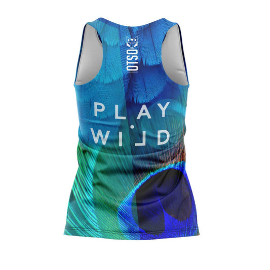 T-shirt de padel sans manches femme - Blue Birds (Outlet)