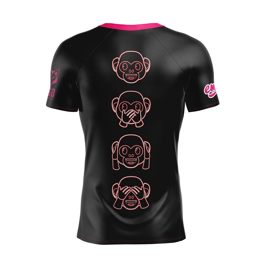 Camiseta manga corta hombre - Emoji Monkey Neon