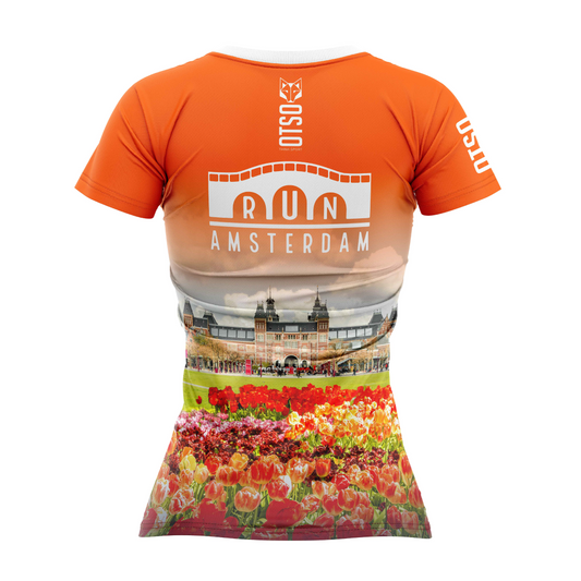 Camiseta manga corta mujer - Run Ámsterdam 2024 (Outlet)