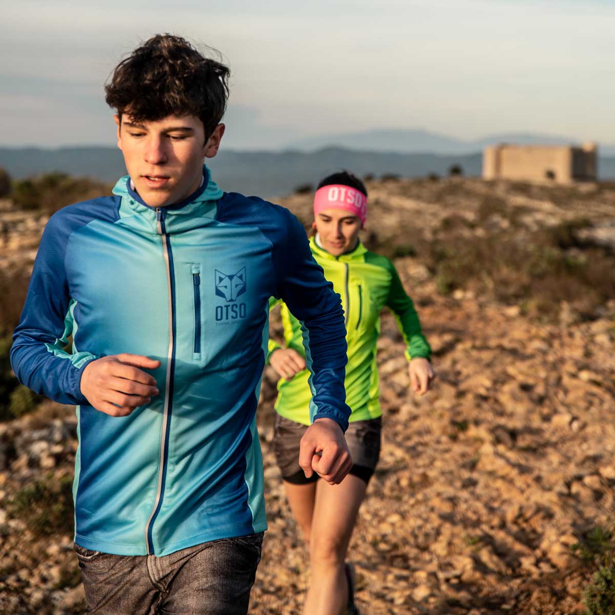 Unisex sport hoodie - Electric Blue & Light Blue