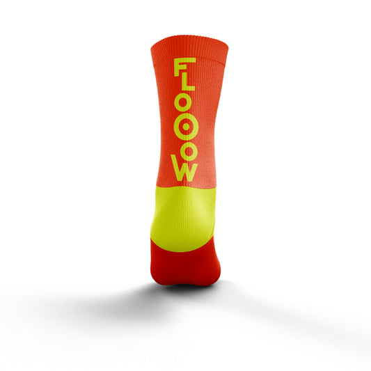 Calcetines Multisport Medium Cut - Flooow fluo orange & fluo yellow