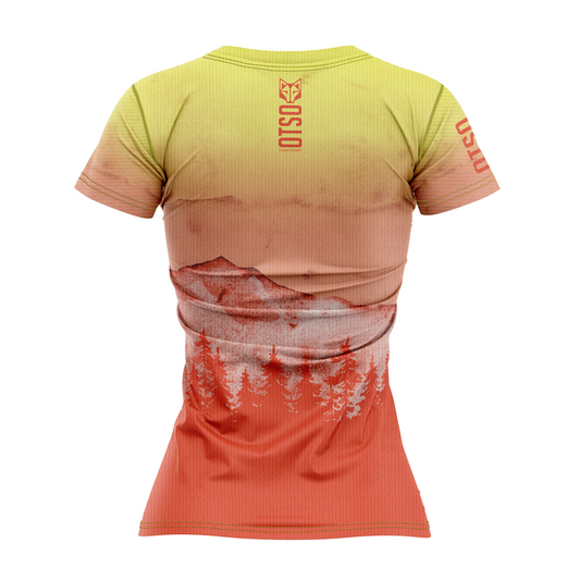 Camiseta manga curta mulher - Orange Forest