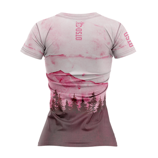 Camiseta manga curta mulher - Pink Forest