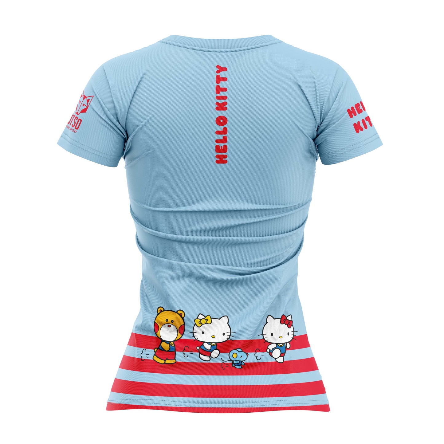 Camiseta manga curta menina e mulher - Hello Kitty Stripes (Outlet)