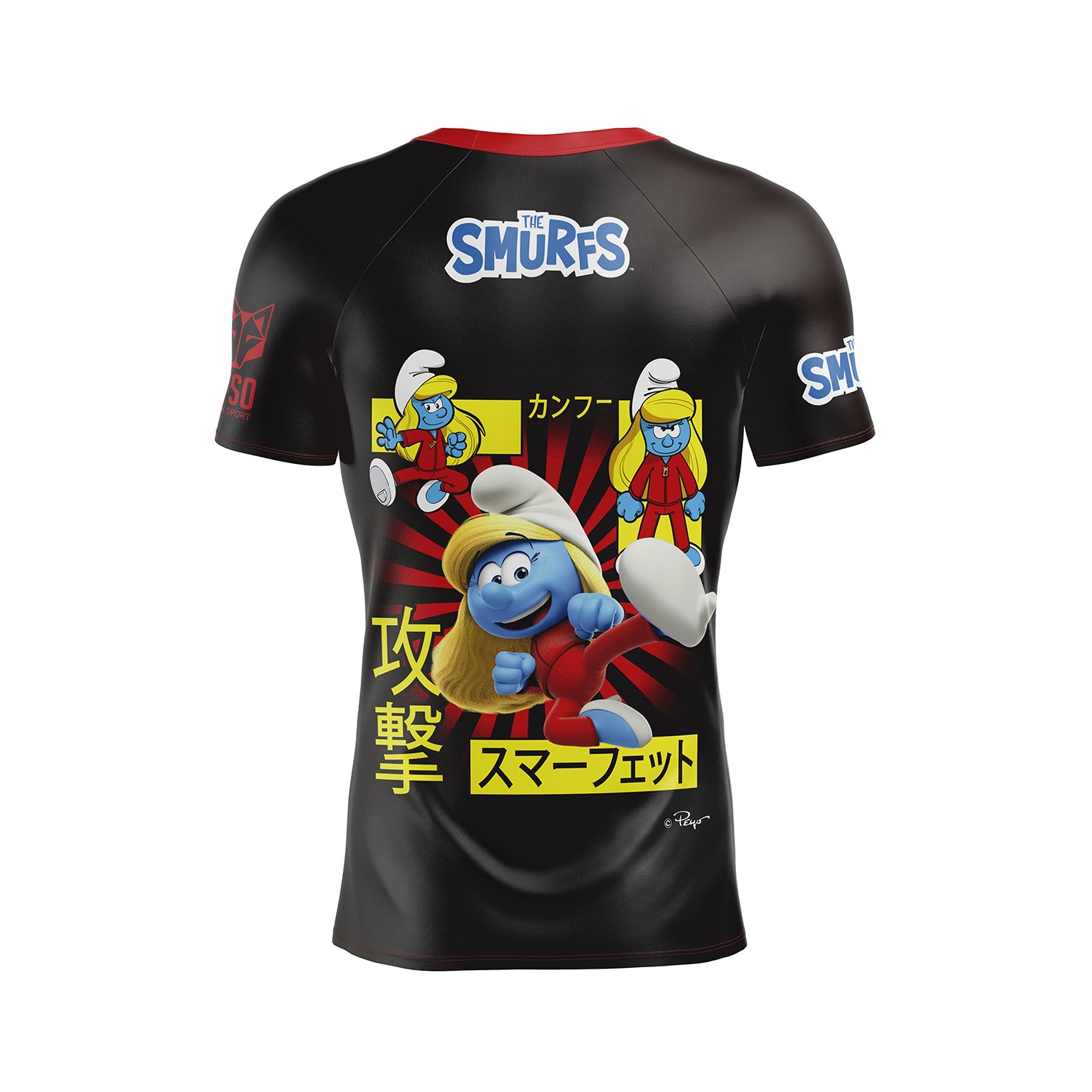 Maglietta manica corta uomo - Puffi Manica Nera (Outlet)