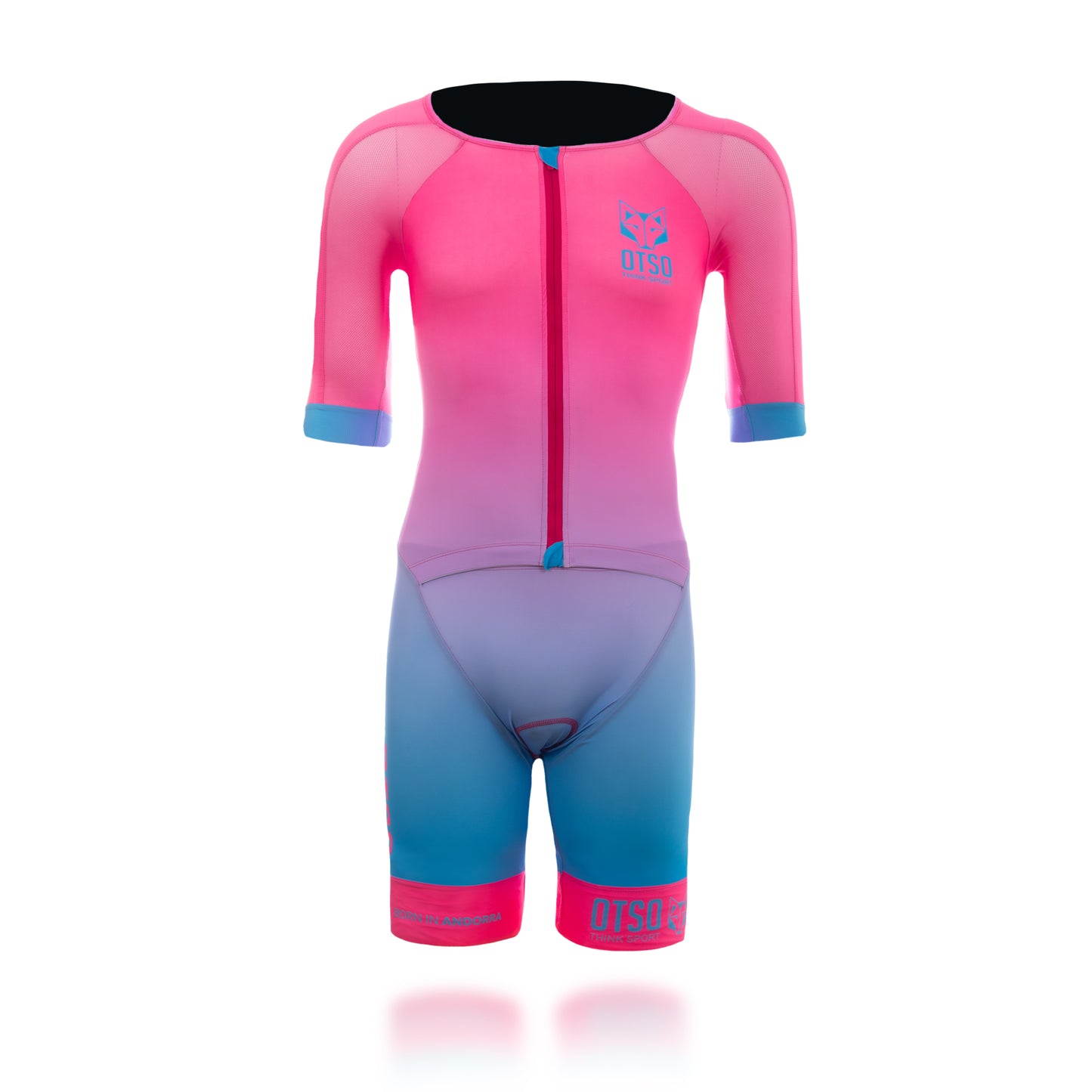 Men's Triathlon Suit - Fluo Pink & Light Blue (Outlet)