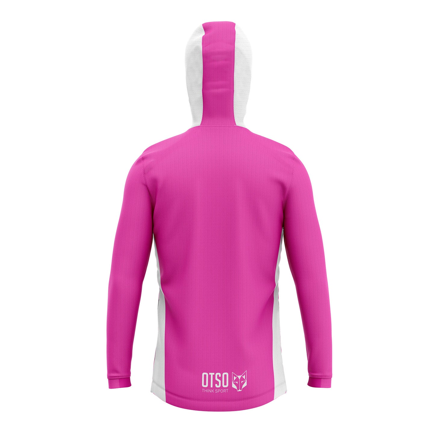 Unisex sport hoodie - Fluo Pink & White