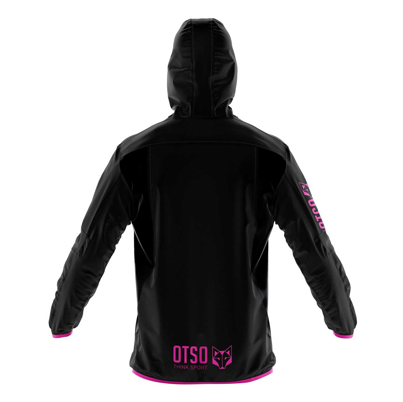 Waterproof Jacket - Black & Fluo Pink