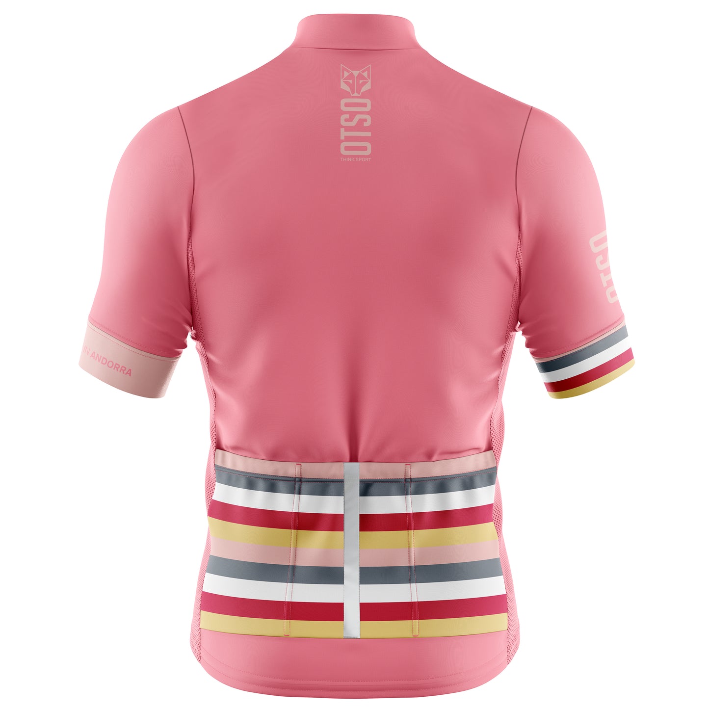 Maillot de ciclismo manga corta mujer - Stripes Coral Pink (Outlet)