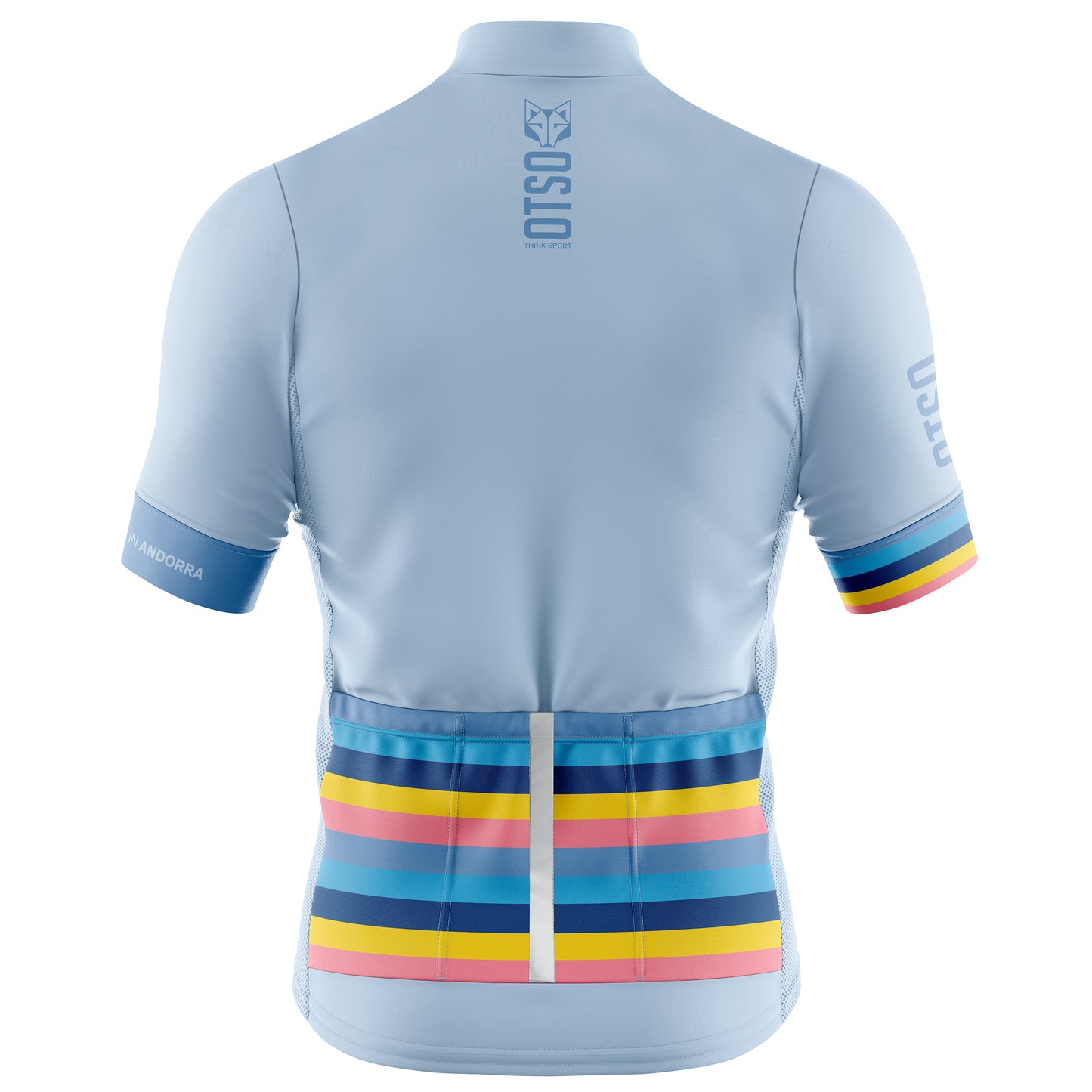 Camisola de ciclismo manga curta homem - Stripes Turquoise (Outlet)