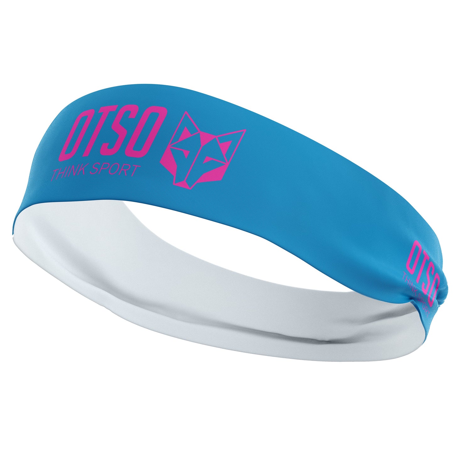 Cinta de cabeza - OTSO Sport Light Blue / Fluo Pink