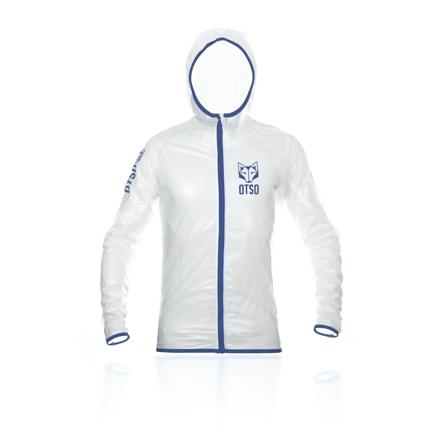 Waterproof Jacket - White & Royal Blue