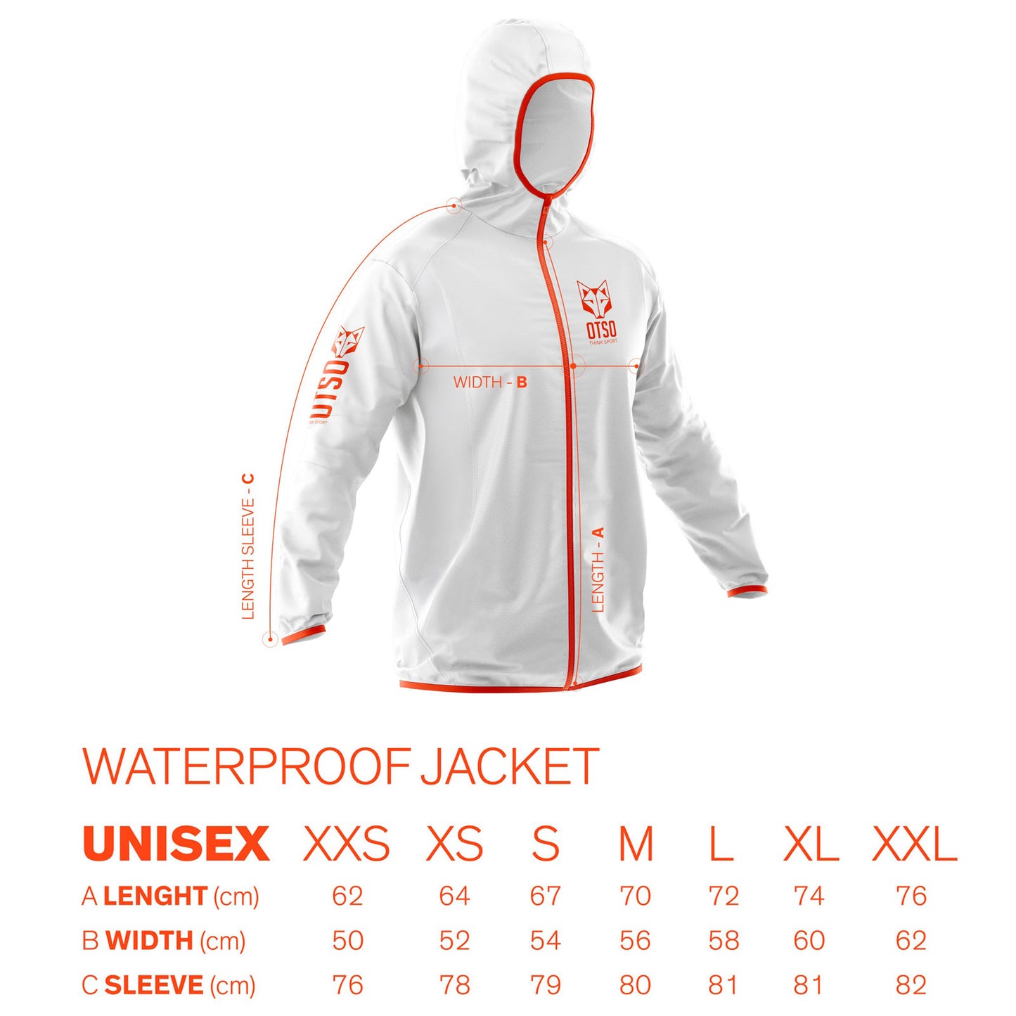 Waterproof Jacket - White & Royal Blue
