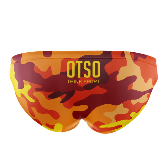 Men's Slip Swimsuit - Orange Camo (Outlet)