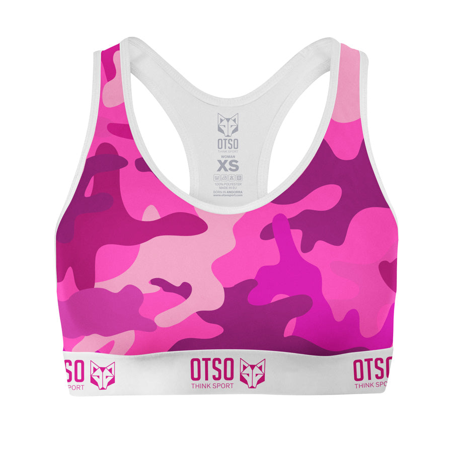 Women's Pink Camo Long Sleeve Reflective Running Shirt – WildSpark™