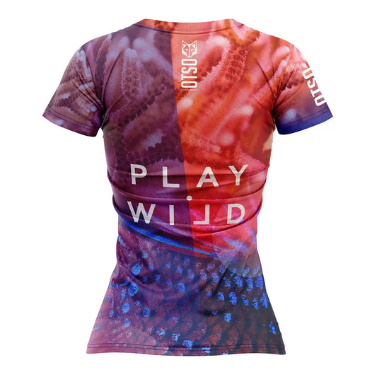 T-shirt de padel manches courtes femme - Coral (Outlet)