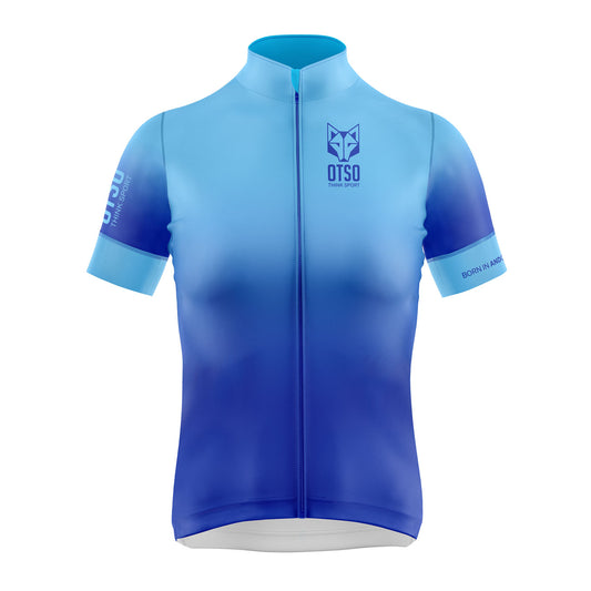 Maillot de ciclismo manga corta mujer - Fluo Blue (Outlet)