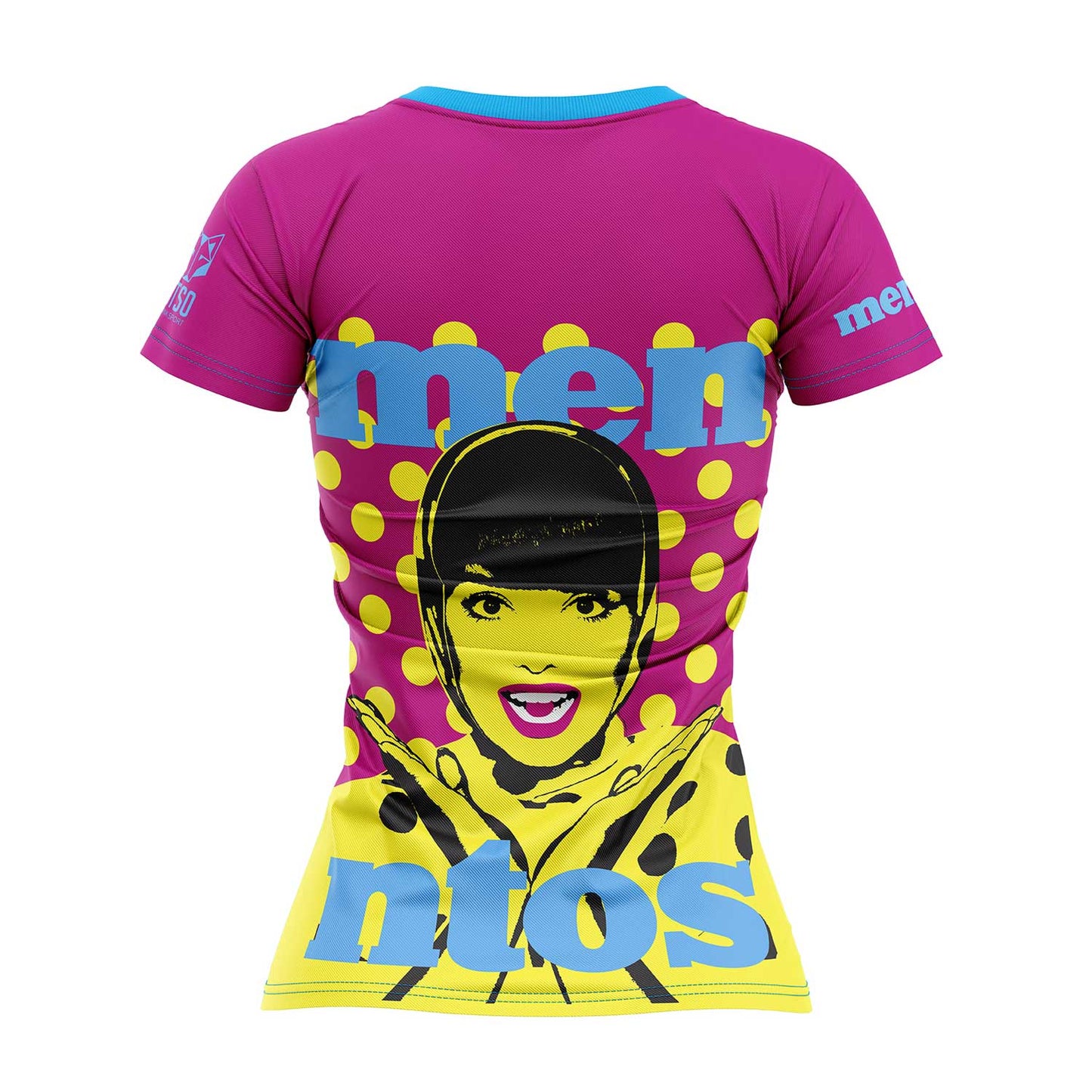 Camiseta feminina de manga curta chapéu Mentos (Outlet)