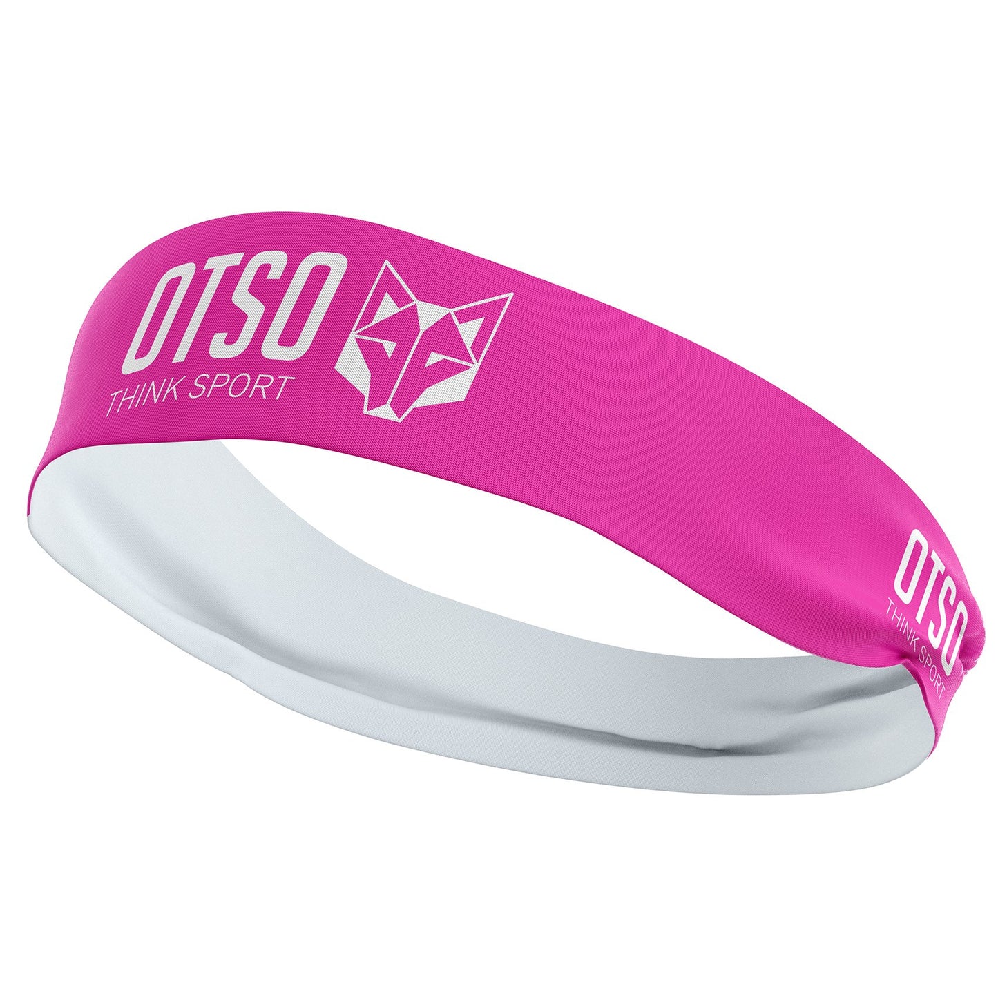 Cinta de cabeza - OTSO Sport Fluo Pink / White