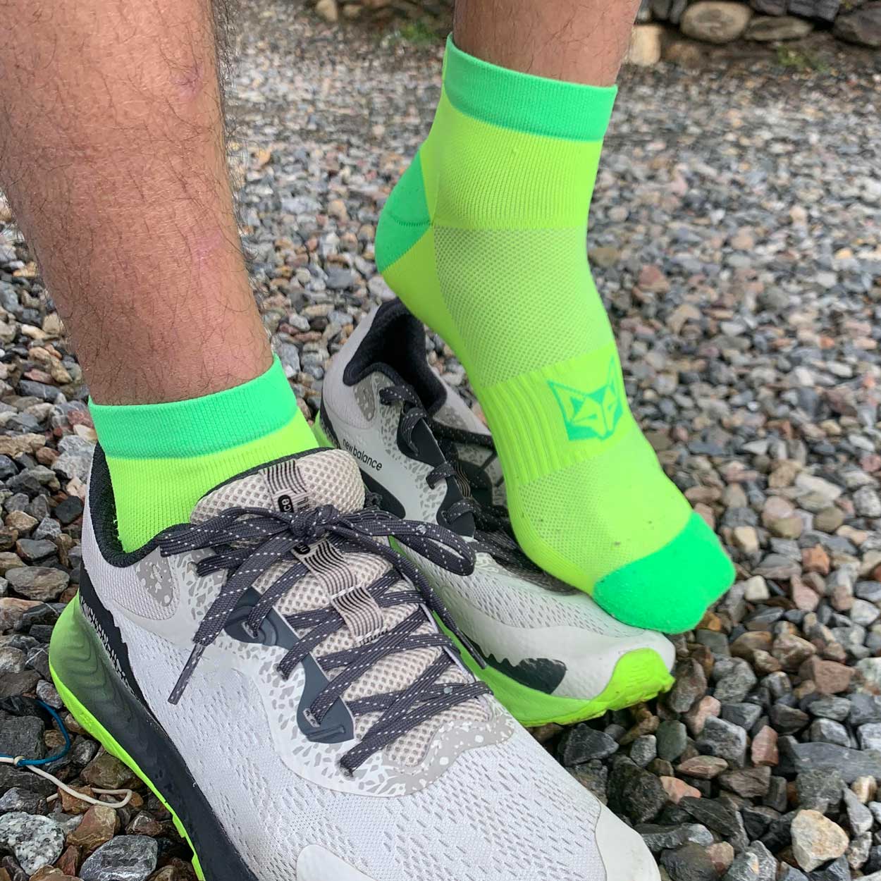 Calcetines running Otso Low Electric Blue & Fluo Green - Ultrarun