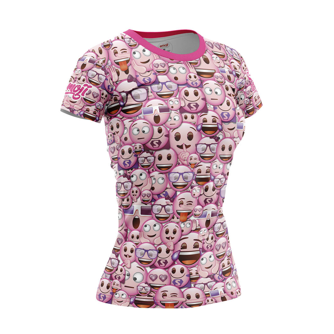 Women's short sleeve shirt - Emoji Classic Pink