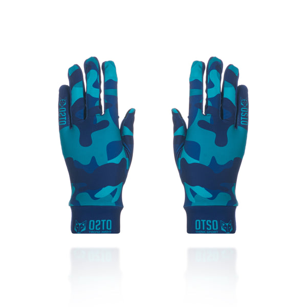 Camo Blue Gloves
