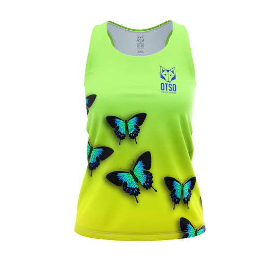 Camisa sem mangas feminina Butterfly