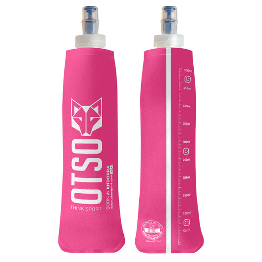 Soft bottle 500ml Small Cap -  Fluo Pink