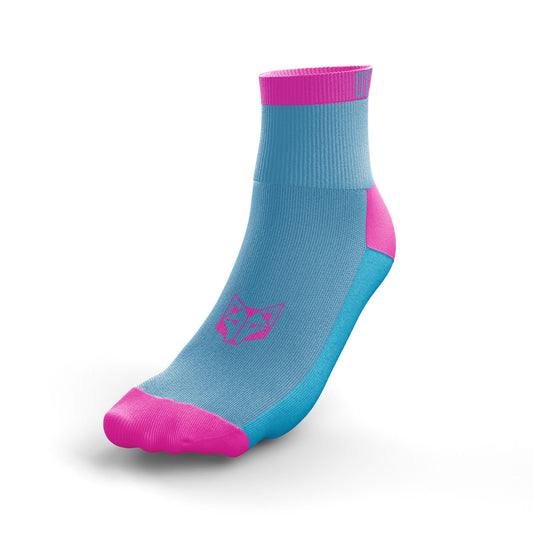 Light Blue & Pink Low Cut Multisport Socks