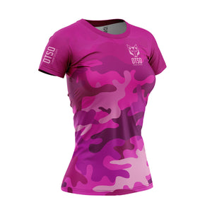 T-shirt manches courtes femme - Camo Pink