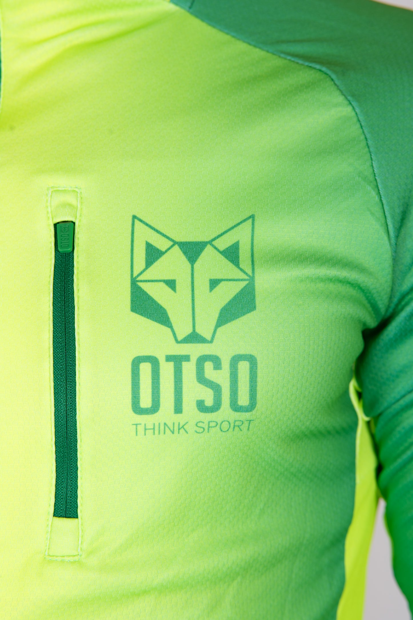 Unisex sport hoodie - Forest Green & Fluo Green