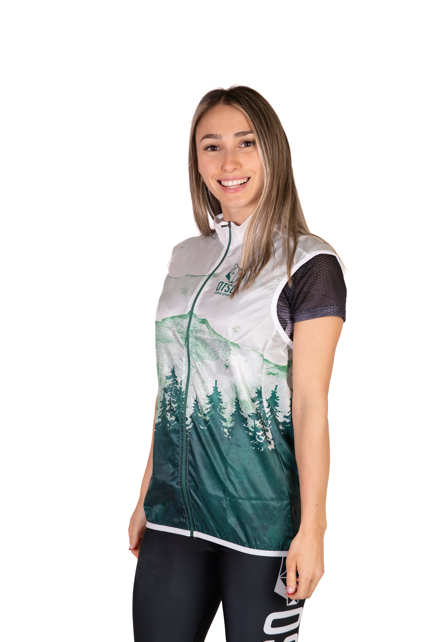 Armilla de running unisex - Green Forest