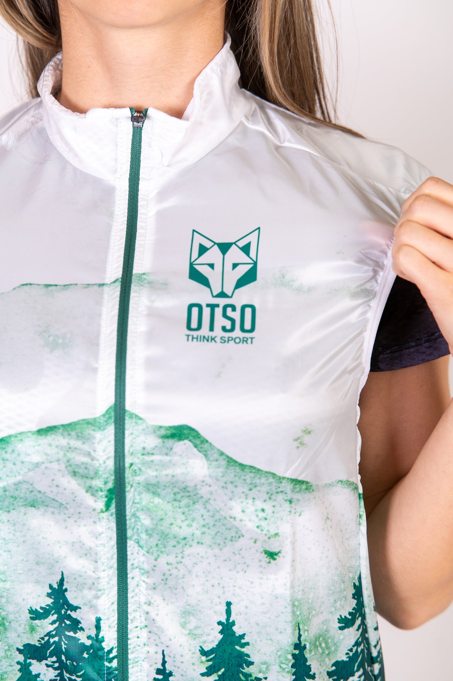 Armilla de running unisex - Green Forest