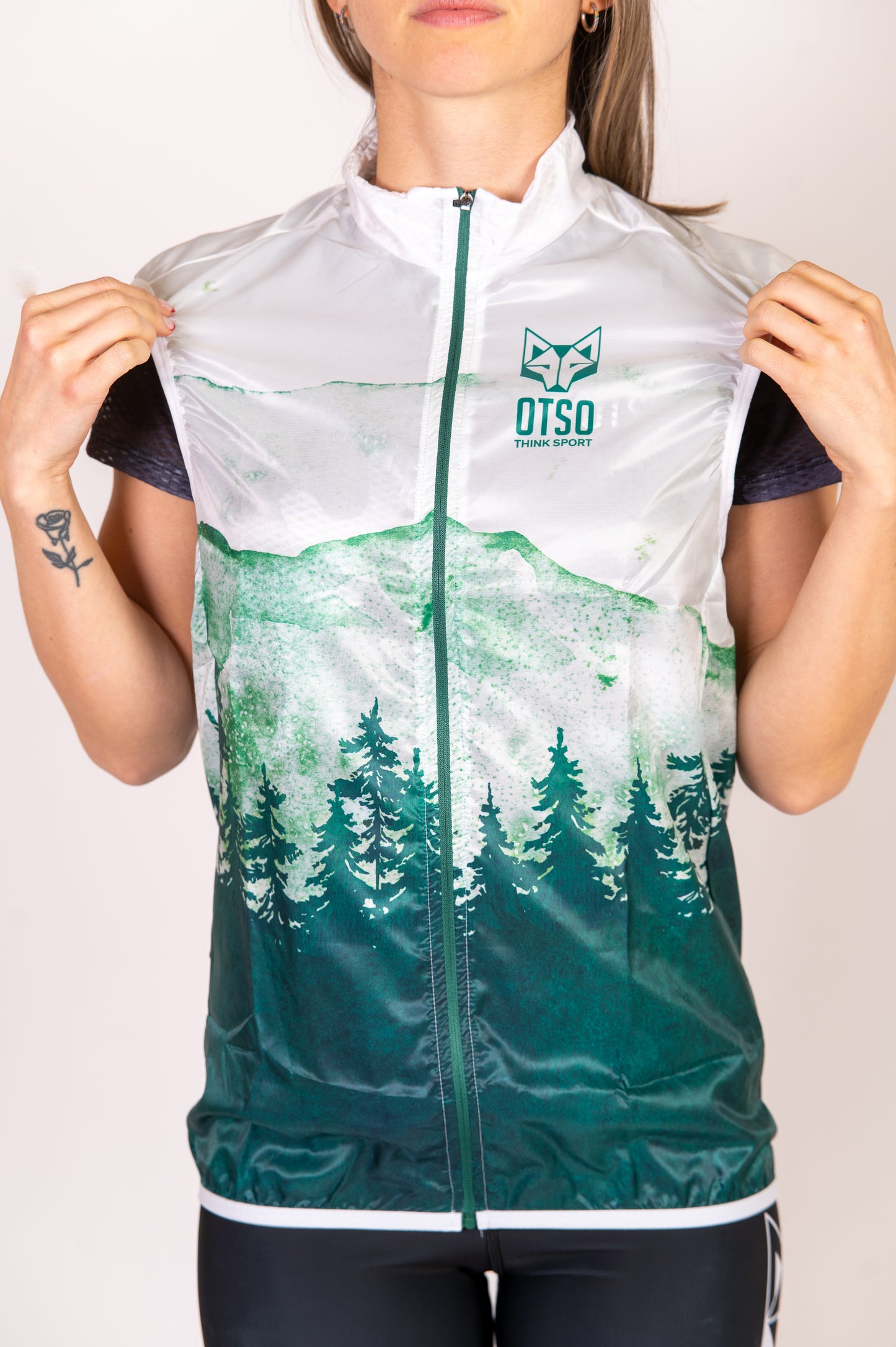 Armilla de running unisex - Green Forest