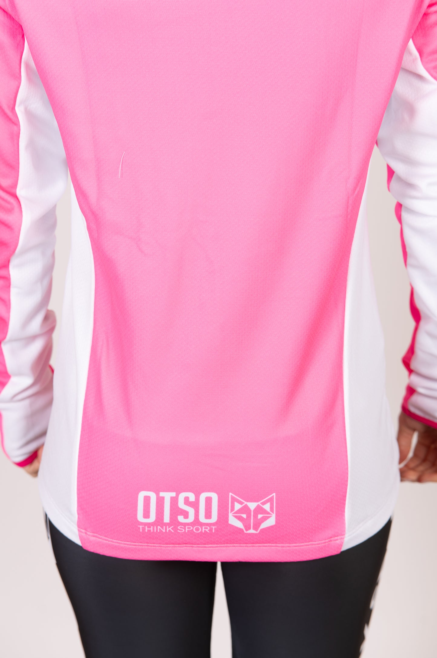 Unisex sport hoodie - Fluo Pink & White