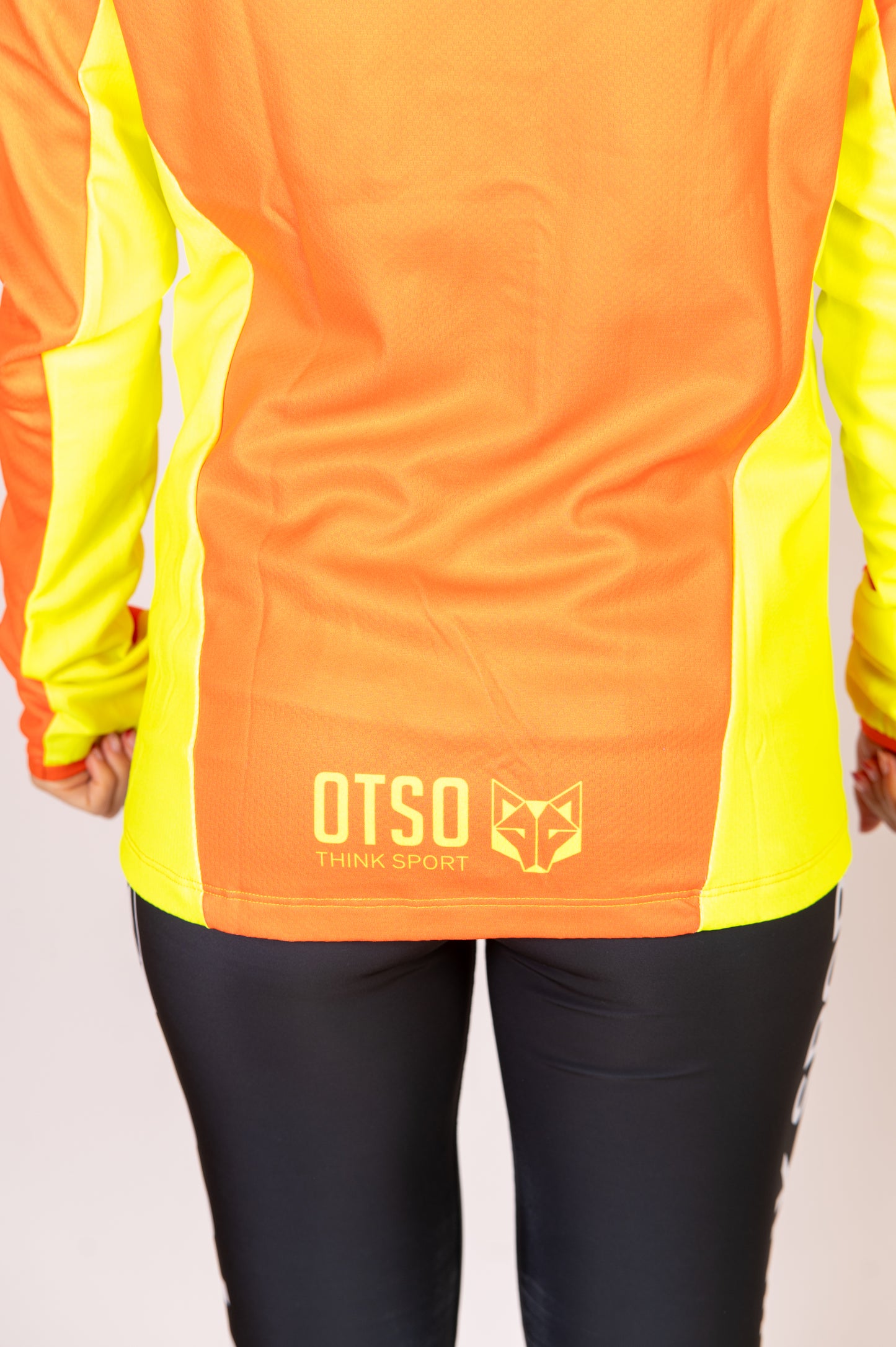 Sweat à capuche de sport unisexe - Orange fluo & Jaune fluo