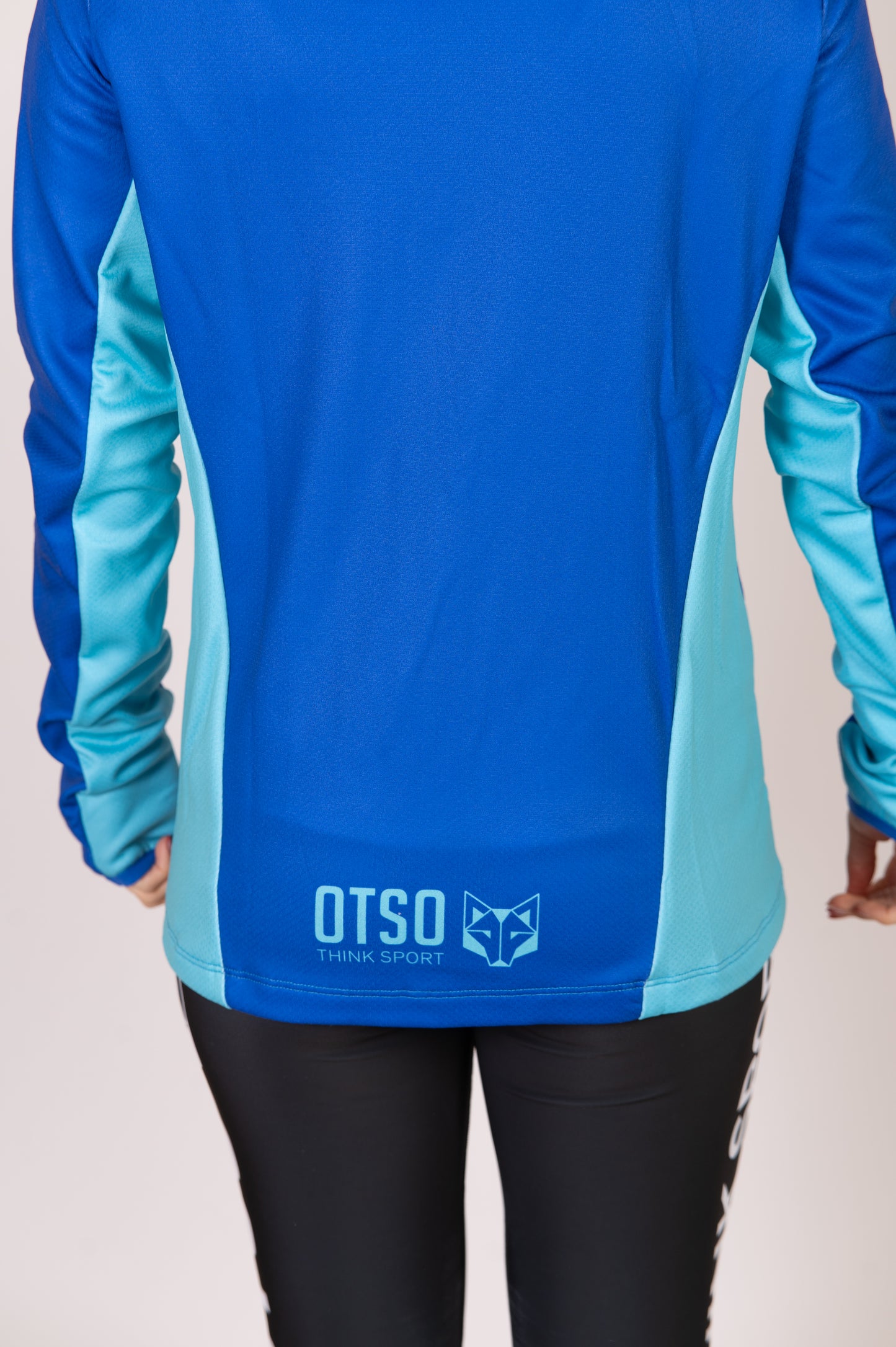 Felpa sportiva unisex con cappuccio - Electric Blue & Light Blue