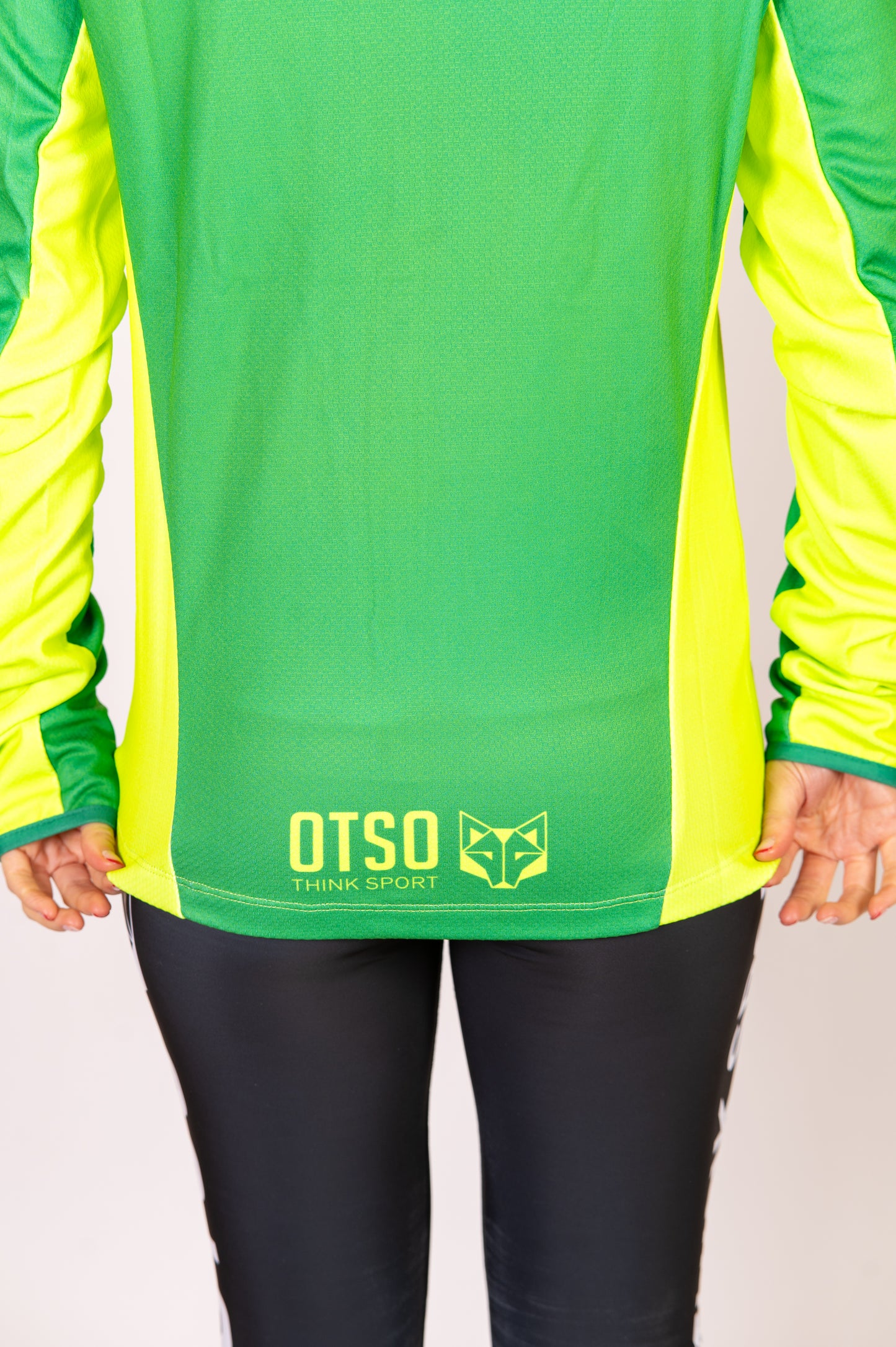 Unisex sport hoodie - Forest Green & Fluo Green