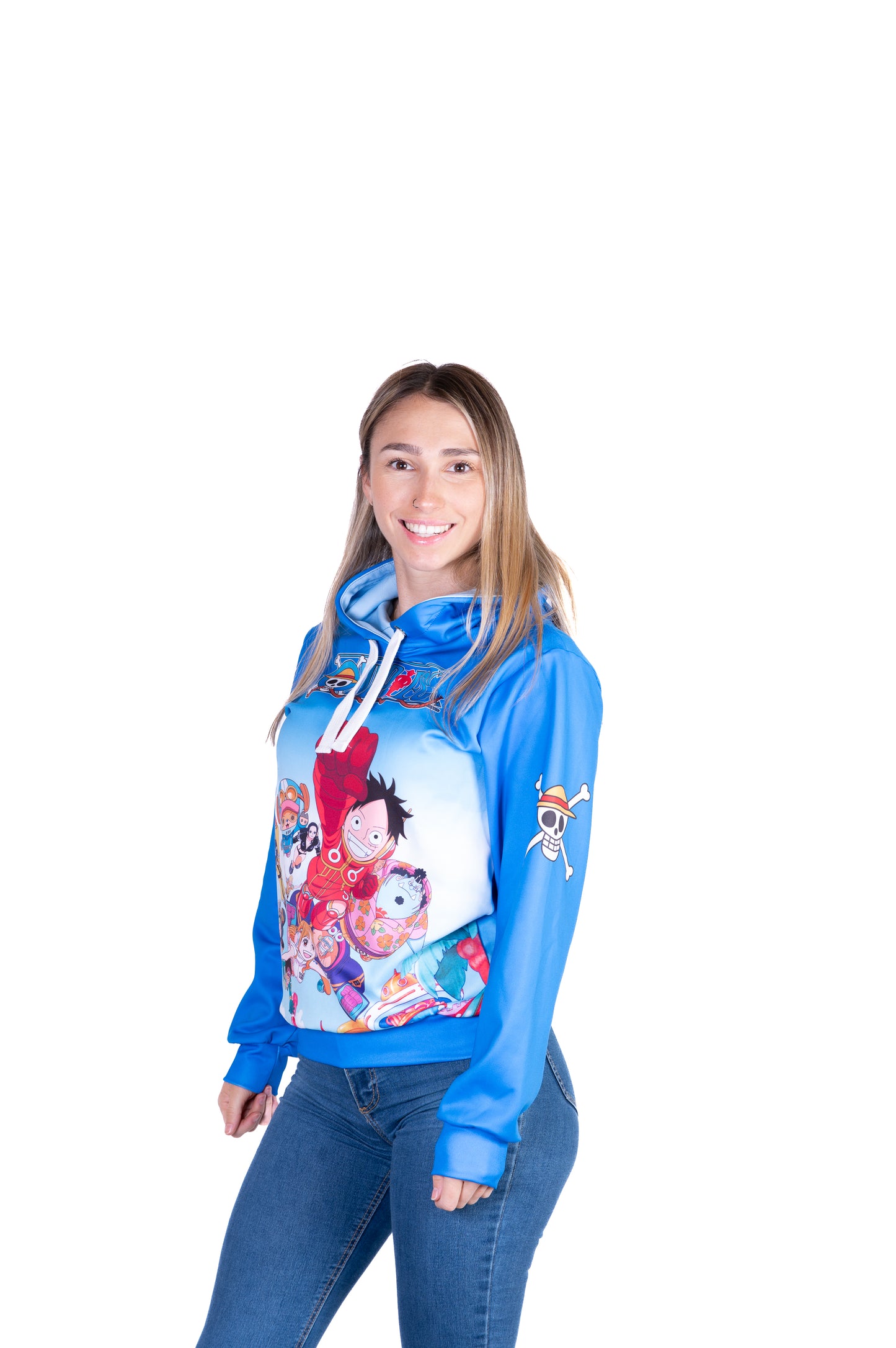 Sudadera - One piece egghead luffy straw hat crew blue