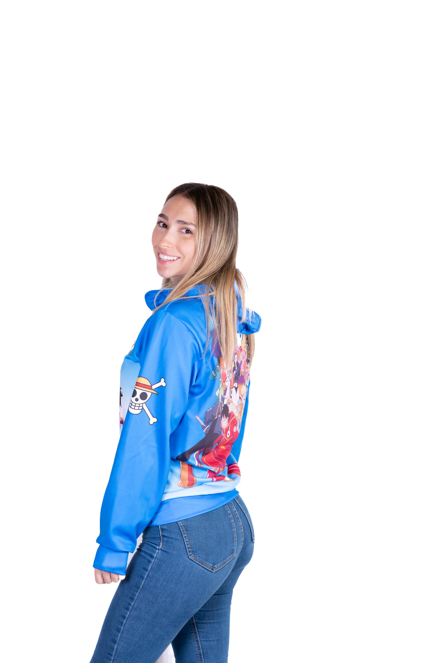 Sudadera - One piece egghead luffy straw hat crew blue