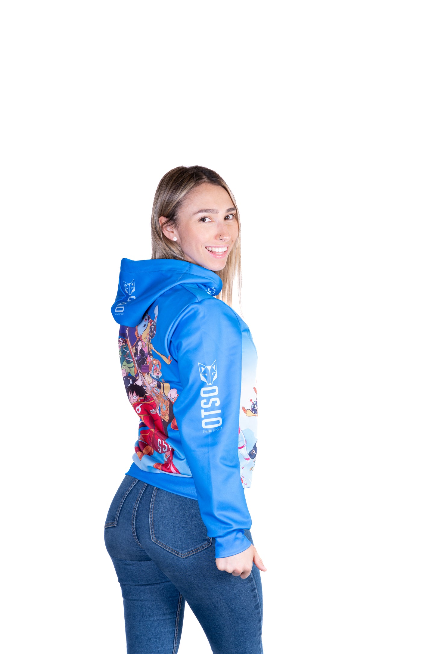 Sudadera - One piece egghead luffy straw hat crew blue