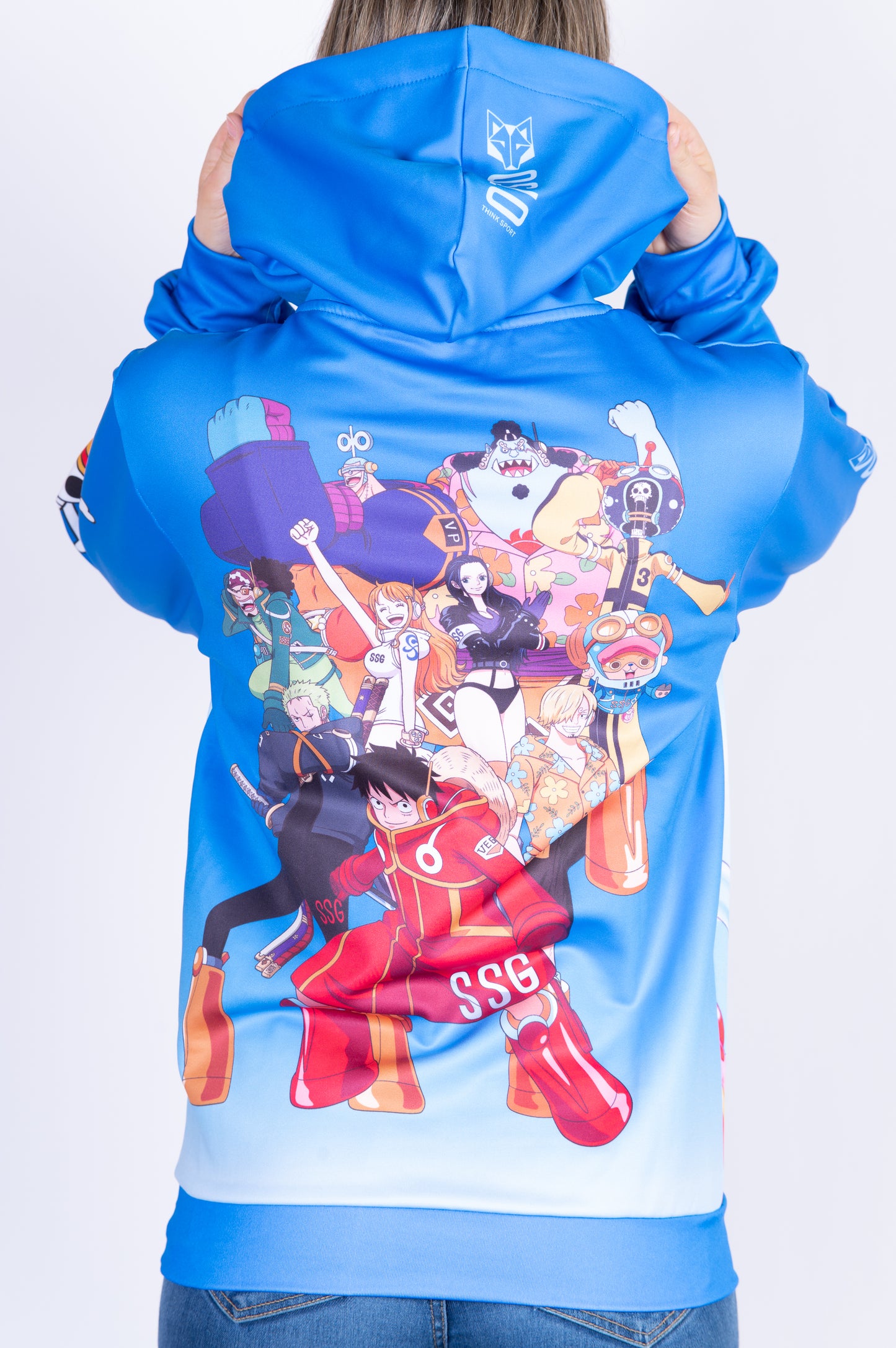 Sudadera - One piece egghead luffy straw hat crew blue