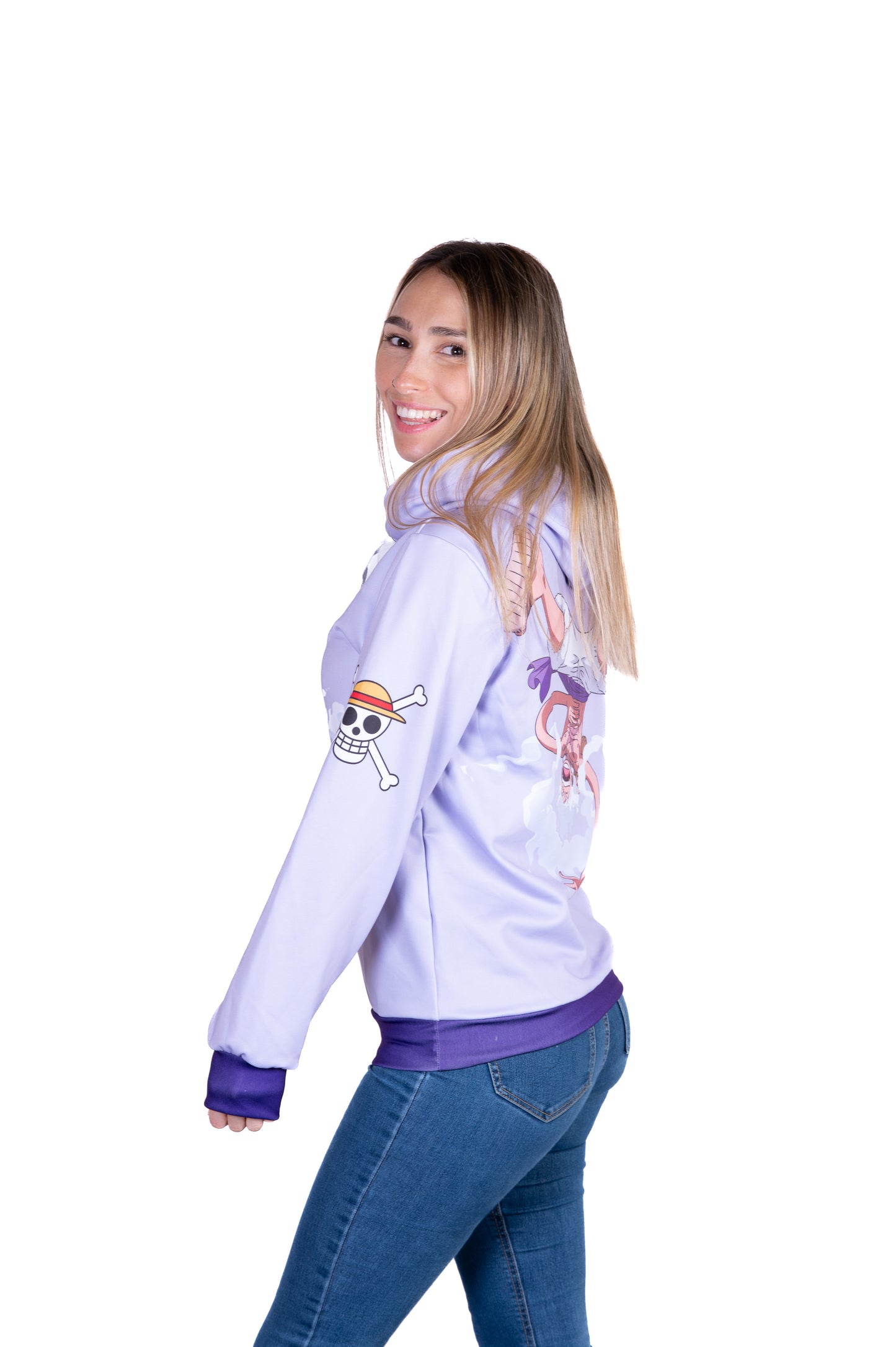 Sudadera - One piece egghead luffy gear5 purple