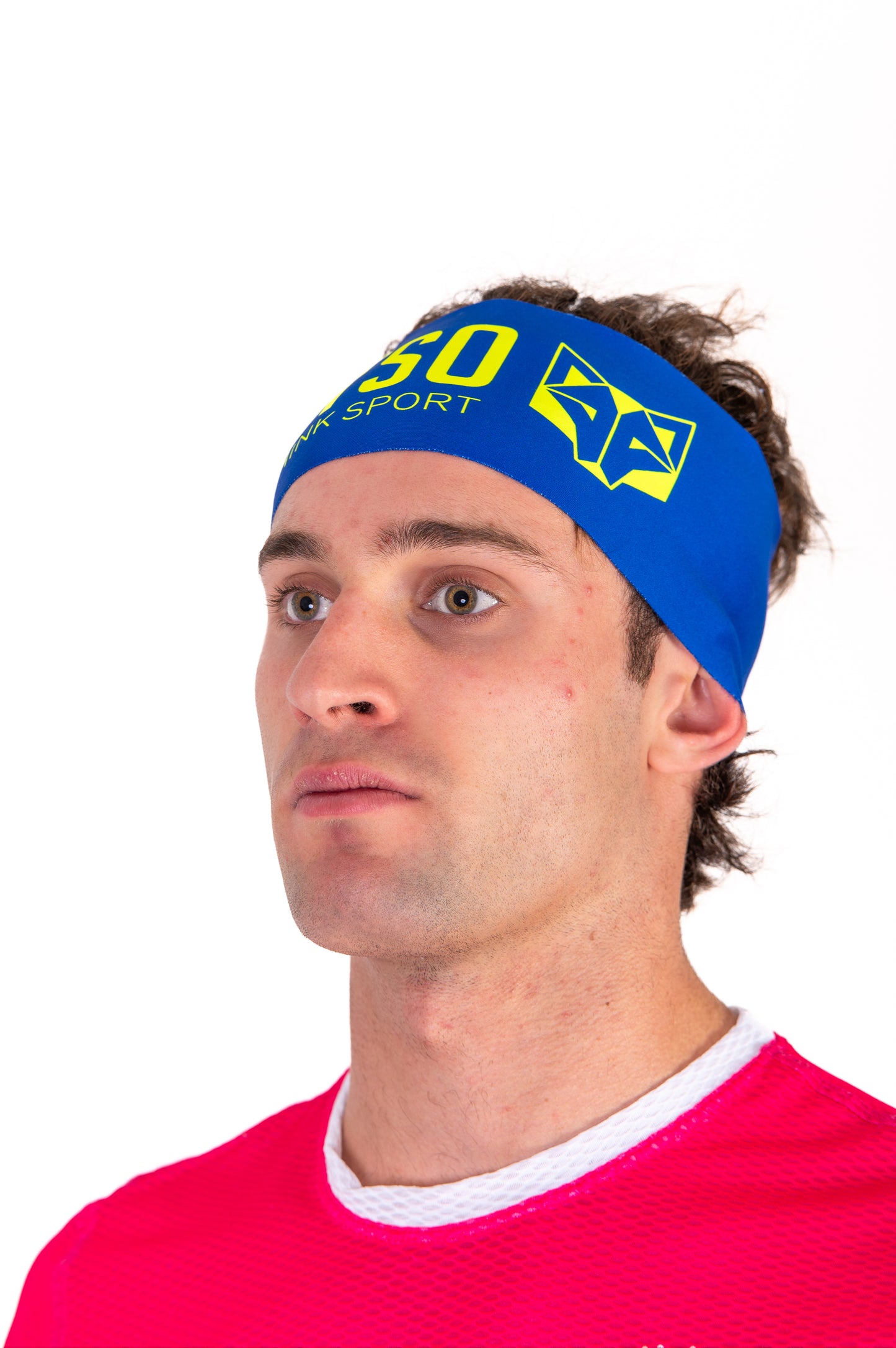 Cinta de cabeza - OTSO Sport Electric Blue / Fluo Yellow