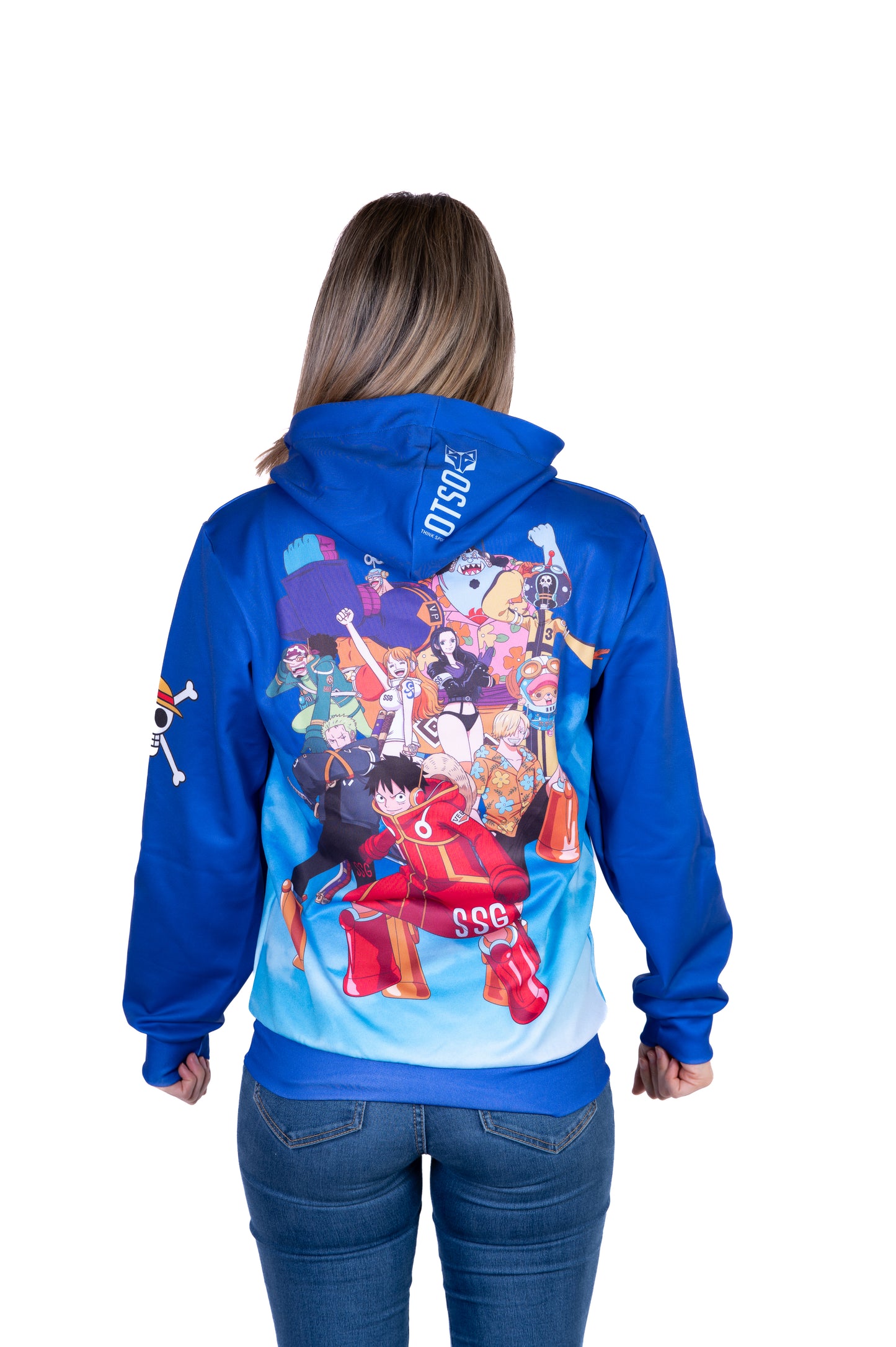 Sudadera - One piece egghead luffy and the crew blue