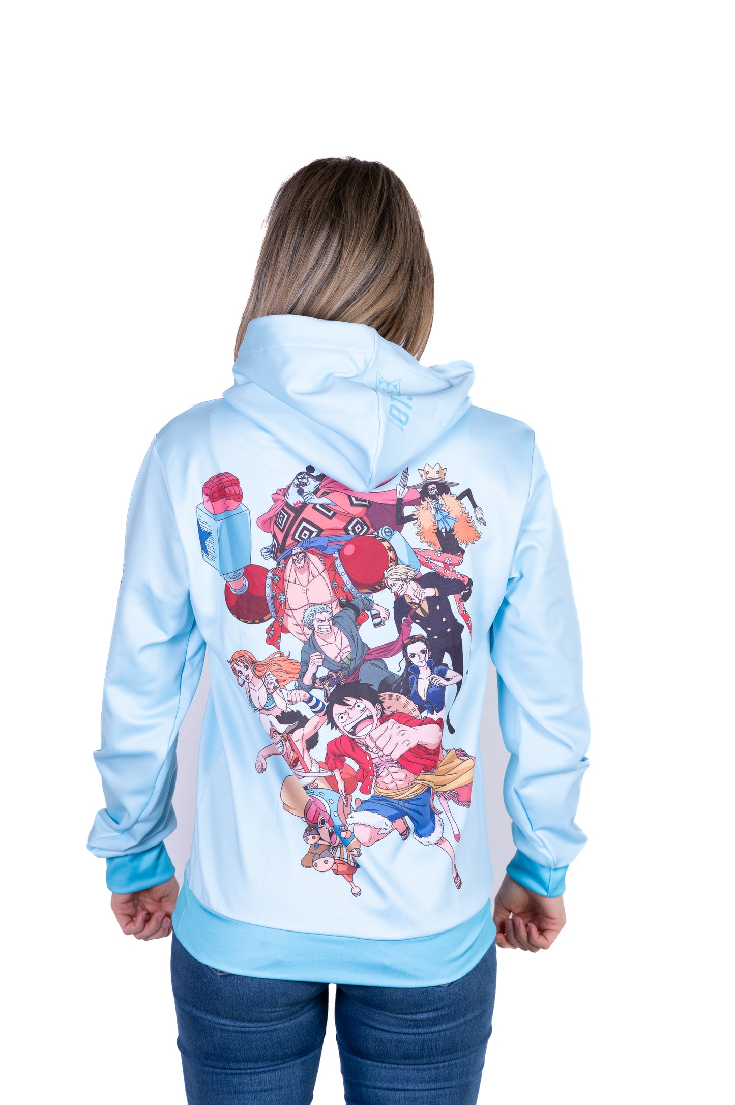 Sudadera - One piece fishman straw hat crew turquoise