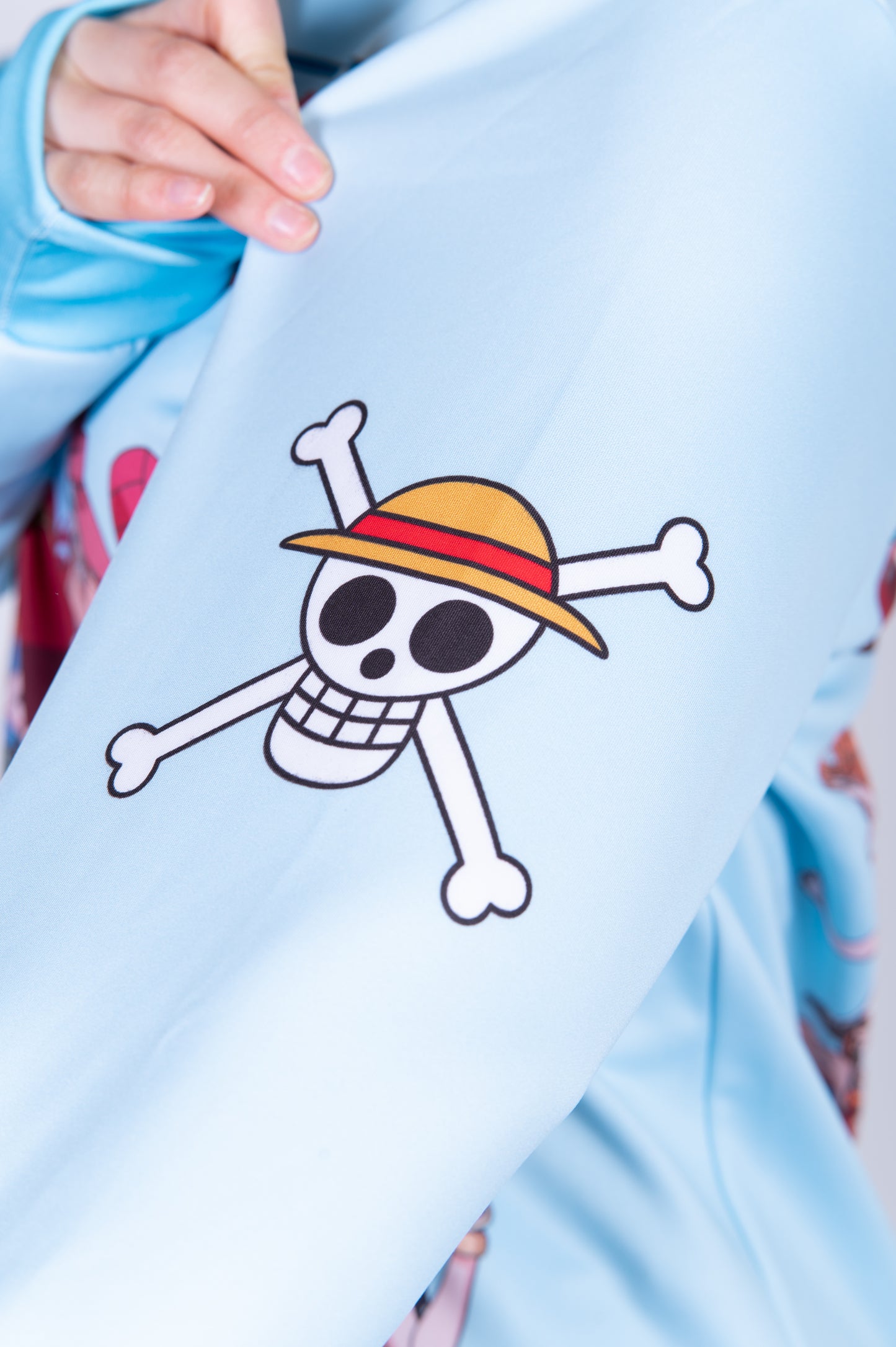Sudadera - One piece fishman straw hat crew turquoise